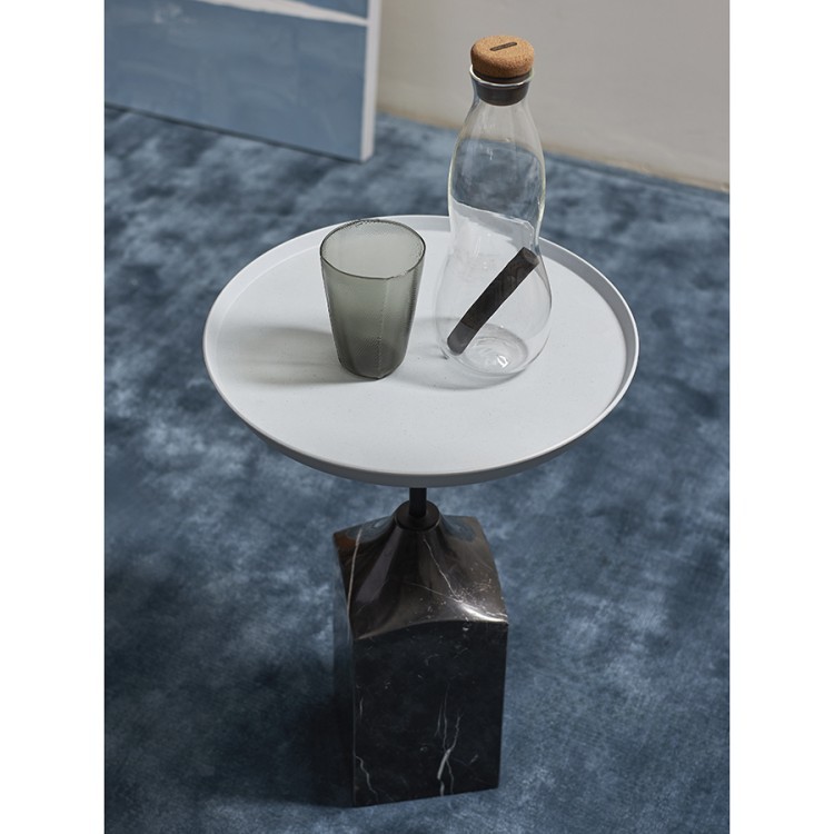 Столик кофейный sustainable collection, D38 см, серый/черно-белый (76070) Столик кофейный sustainable collection, D38 см, серый/черно-белый (76070)