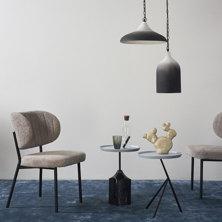 Столик кофейный sustainable collection, D38 см, серый/черно-белый (76070) Столик кофейный sustainable collection, D38 см, серый/черно-белый (76070)