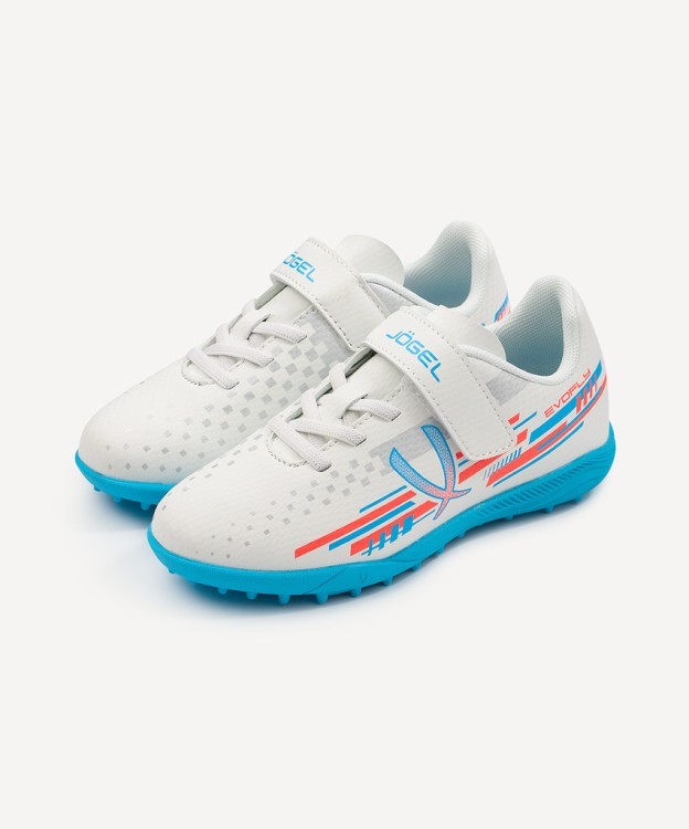 Бутсы многошиповые JÖGEL Evofly TF Talant White/blue, детский (2118209)