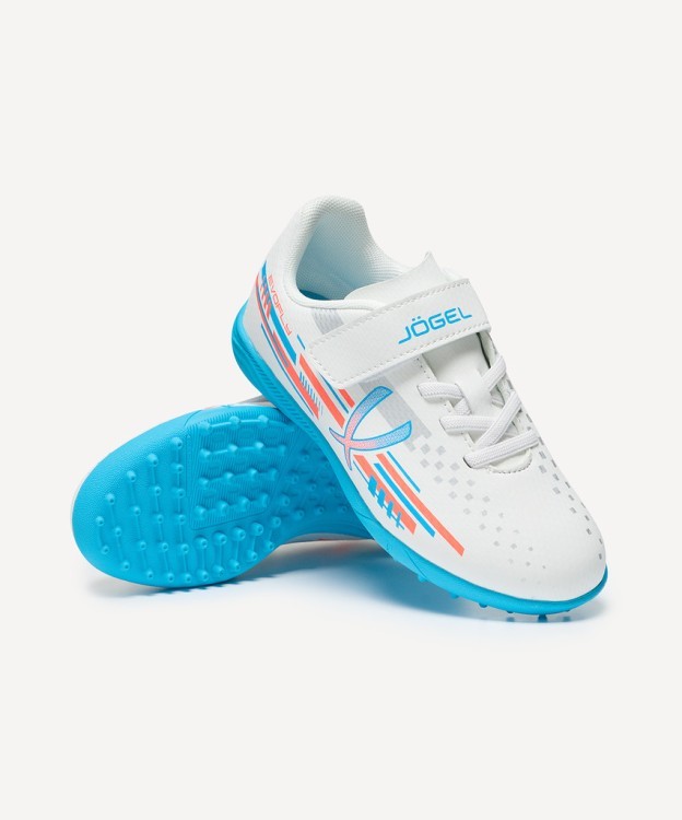 Бутсы многошиповые JÖGEL Evofly TF Talant White/blue, детский (2118209)