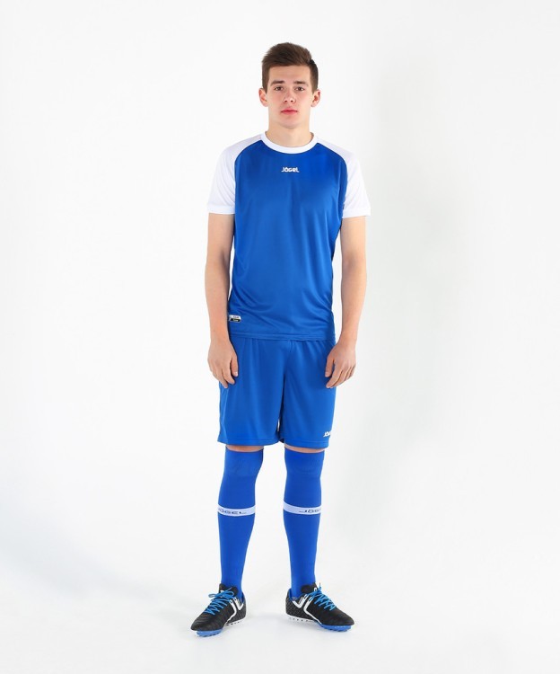Футболка футбольная JFT-1011-071, синий/белый (430467)