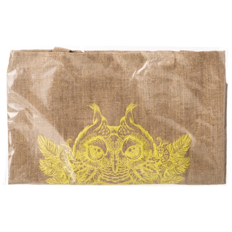 Сумка "тотем",40х40см,серый, 100% лён, зелёный Lefard (850-609-7)