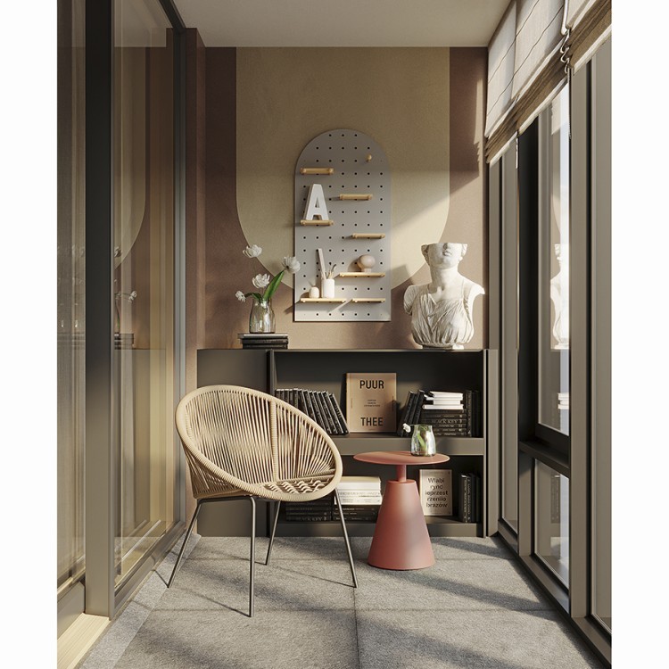 Столик кофейный marius, D50 см, красный (75822)