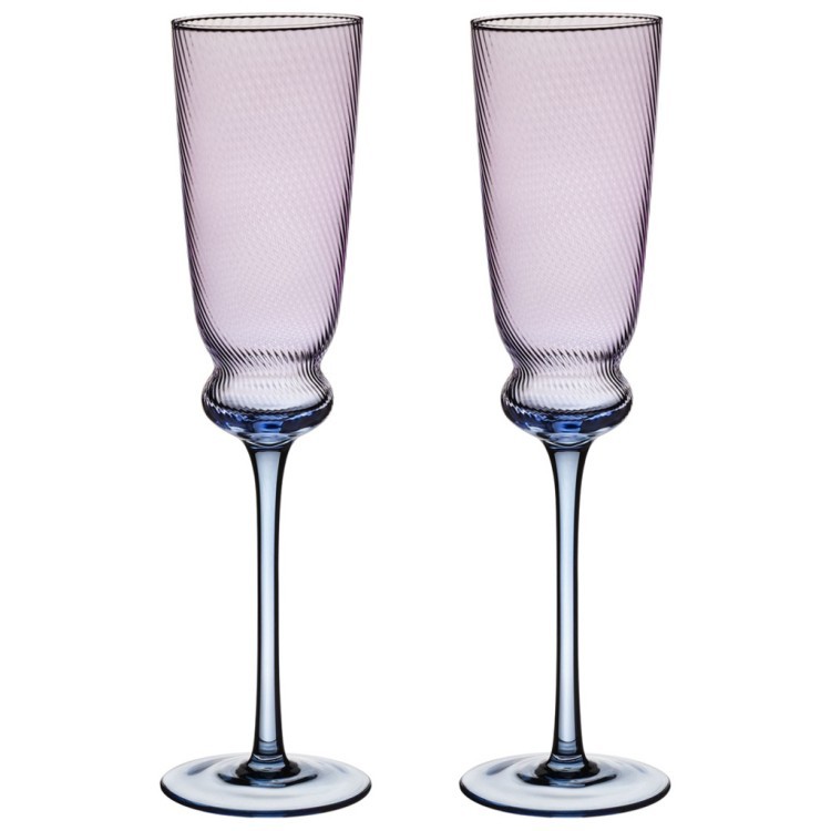 Набор бокалов для шампанского "twist & shine" purple, 2 шт/210 мл Lefard (687-009)