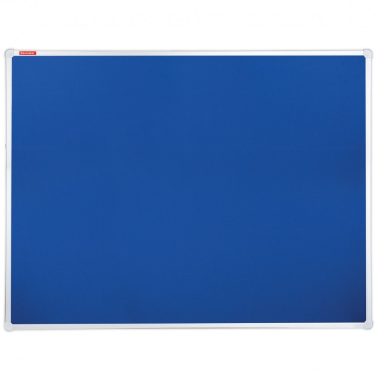 Доска c текстильным покрытием для объявлений 90х120 см синяя Brauberg 231701 (1) (89582)