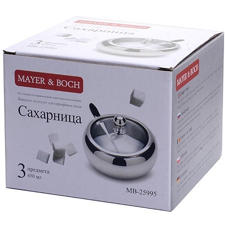 Сахарница мет с/кр 450мл с лож. Mayer&Boch (25995) Сахарница мет с/кр 450мл с лож. Mayer&Boch (25995)