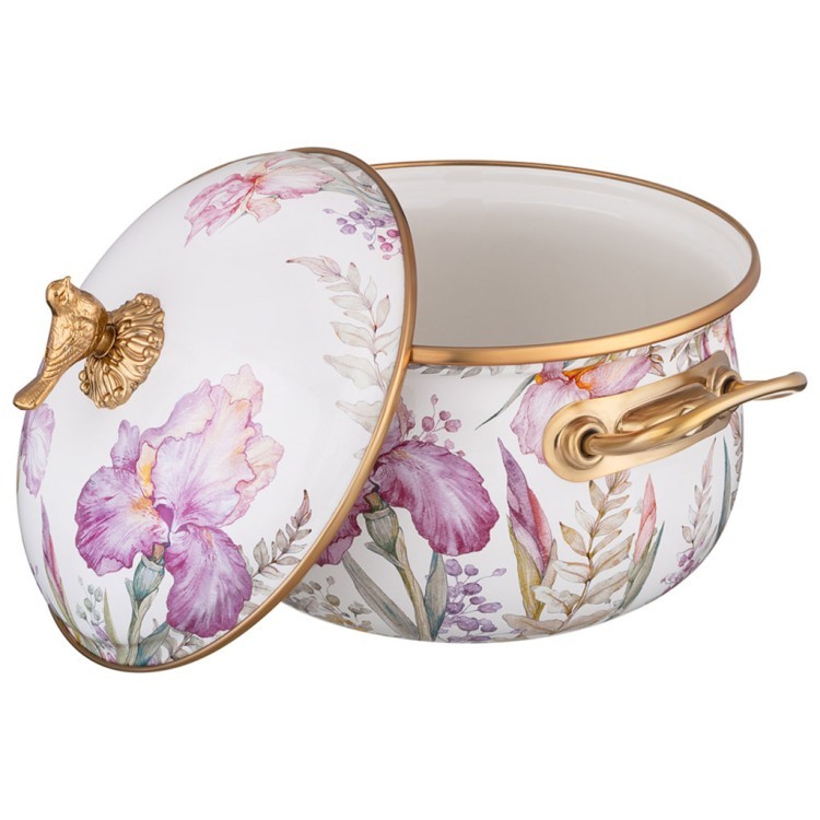 Кастрюля эмалированная lefard с крышкой, серия irises 2,8л, диа.18см подходит для индук.пл Lefard (950-752)