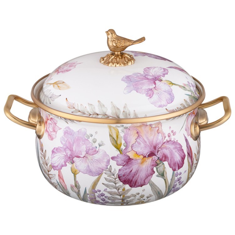 Кастрюля эмалированная lefard с крышкой, серия irises 2,8л, диа.18см подходит для индук.пл Lefard (950-752)