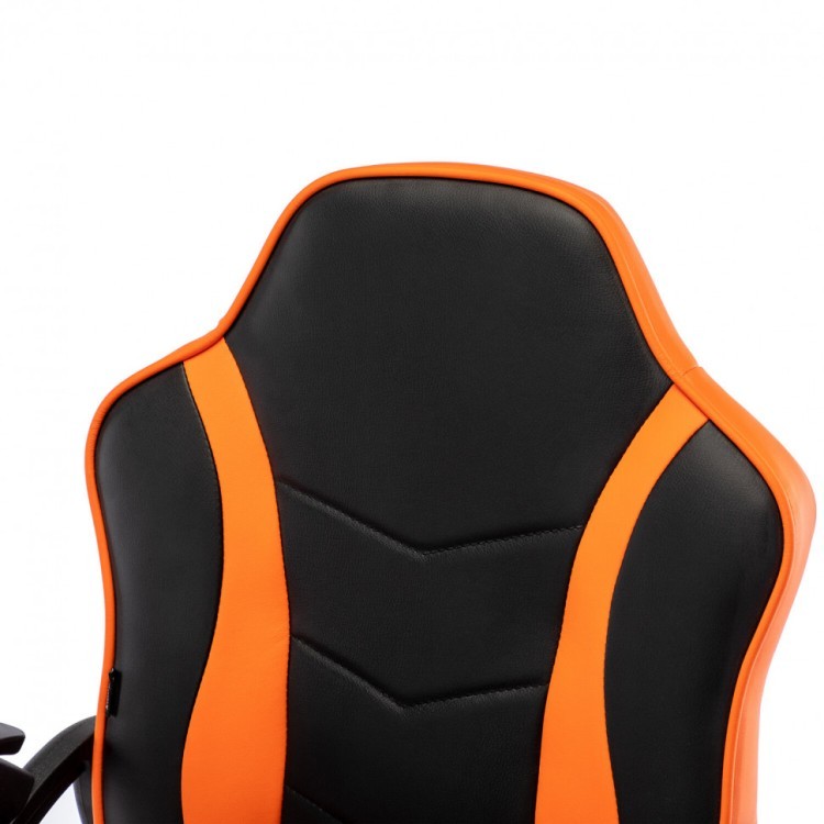 Кресло компьютерное Brabix "Shark GM-203" экокожа черное/оранжевое 532513 532513 (1) (90075)