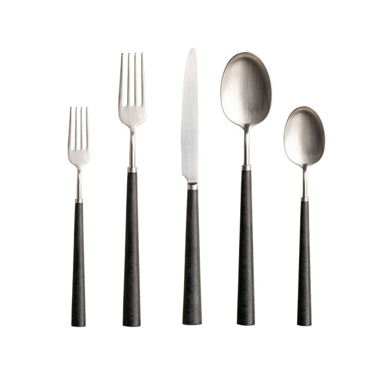 Нож столовый C20736-BLK, нержавеющая сталь 18/10, PVD, Brushed - black cable, Costa Nova