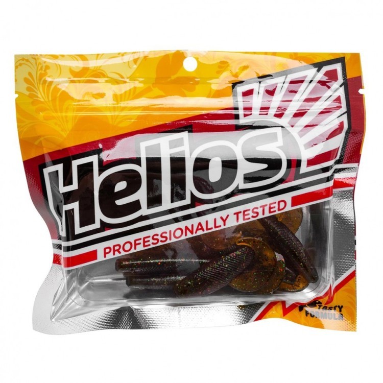 Твистер Helios Hybrid 3,15"/8,0 см, цвет Star Oil 7 шт HS-14-042 (78189)