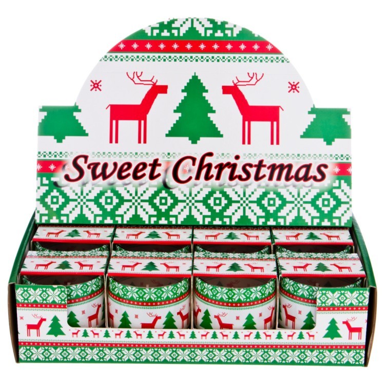 Свеча "sweet christmas" аромат=цветочный. высота=7 см. диаметр=8 см. Adpal (348-471)