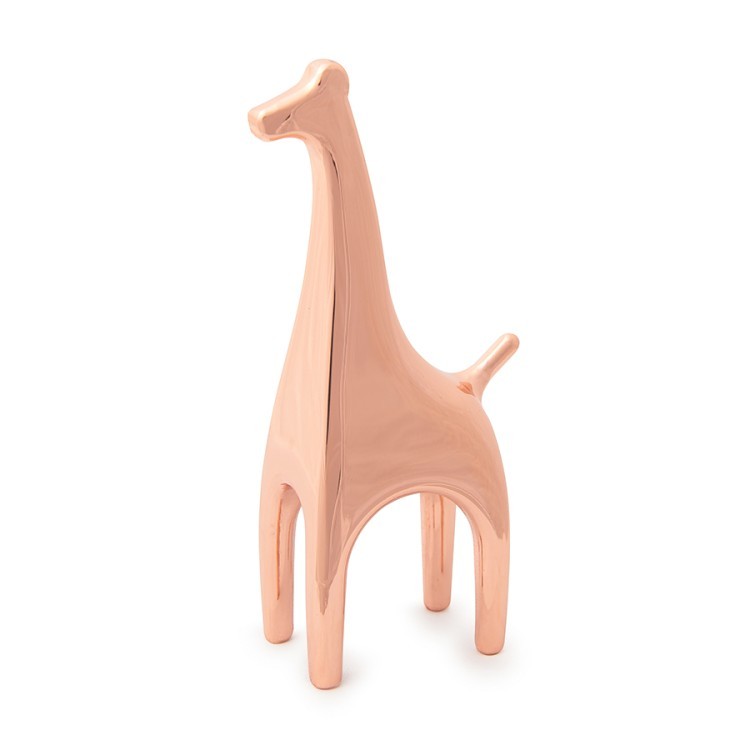Подставка для колец anigram жираф медь (51446)