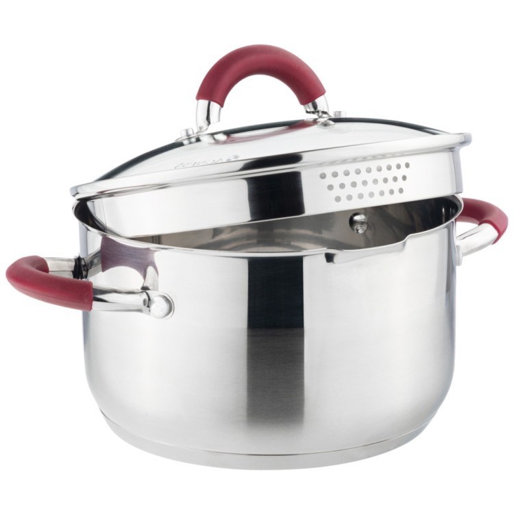 Кастрюля agness "profi home" со стеклянной крышкой, 3,0л 20x11.5 см цвет ручек:бордо Agness (914-207) Кастрюля agness "profi home" со стеклянной крышкой, 3,0л 20x11.5 см цвет ручек:бордо Agness (914-207)