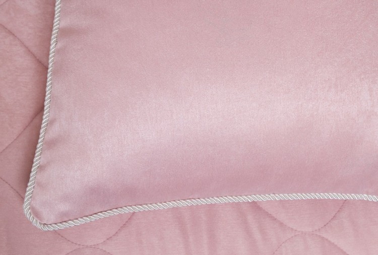 Комплект на кровать из покрывала и 2-х нав "барокко" 250х230,50х70-2шт,розовый, 100% пэ SANTALINO (850-903-55)