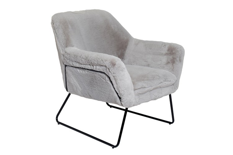 Кресло искусственный мех серый 76*83*79см (TT-00006369)