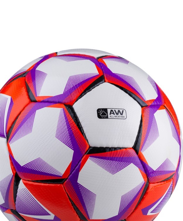 Мяч футбольный Derby №5, белый/фиолетовый/оранжевый (785142)