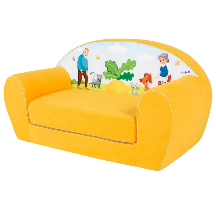Раскладной бескаркасный (мягкий) детский диван серии "Сказки", Репка (PCR320-124)