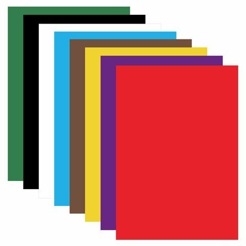Картон цветной немелованный Brauberg Кораблик А3 8 листов 8 цветов 129907 (5) (87141)