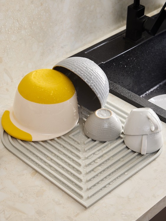 Коврик для сушки посуды dry flex, 34,5х31,5 см, графит (80057)