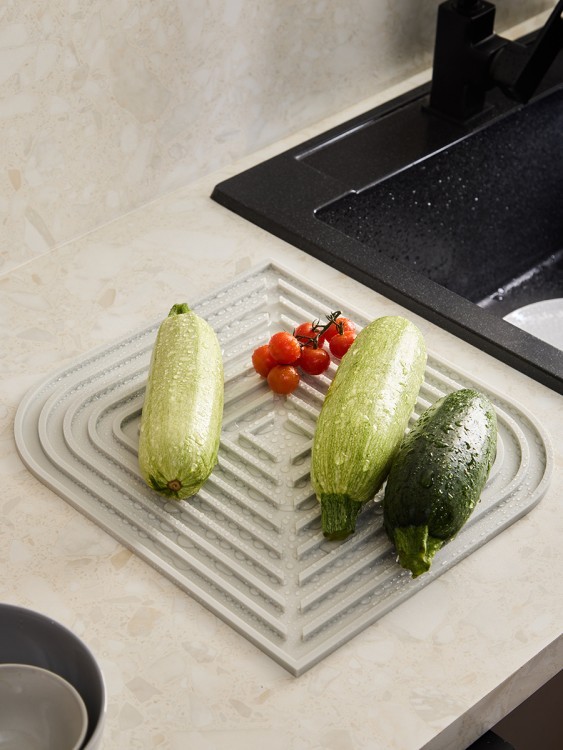 Коврик для сушки посуды dry flex, 34,5х31,5 см, графит (80057)