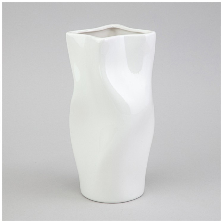Ваза 11*11*21см цвет: белый Lefard (374-151)