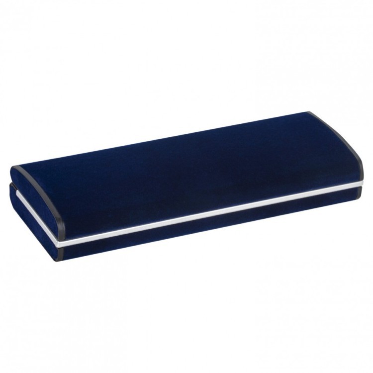 Ручка подарочная шариковая Galant Locarno корпус серебристый с черным синяя 141667 (1) (90797)